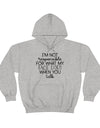 I'm not responsible Hoodie - Front - Sarcasm Swag